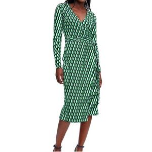 Diane Von Furstenberg x Target Green Geometric Long Sleeve Dress